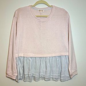 CHARMED Hearts Rose Pale Sweater-Medium